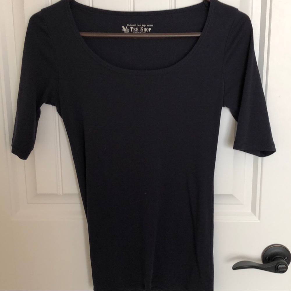 Navy 3/4 tee